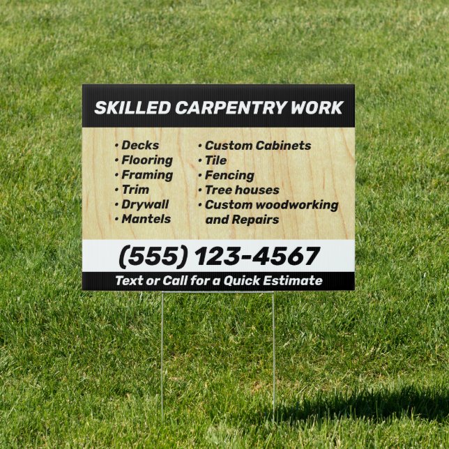 Carpenter Carpentry Sign (Insitu)