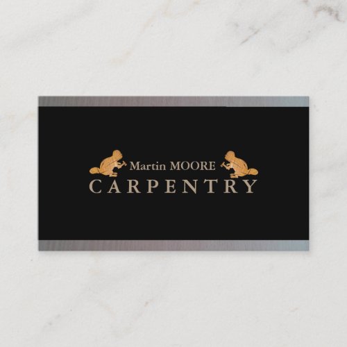 Carpenter carpentry wood business business card