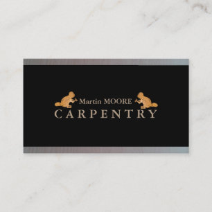 Carpenter carpentry wood business card