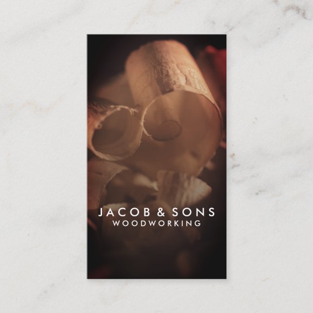 Carpenter Carpentry Woodworking Business Card (Front)