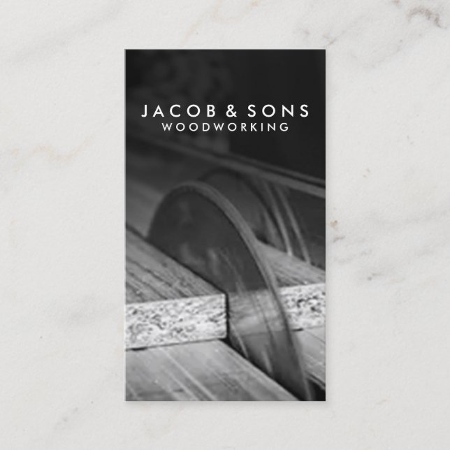 Carpenter Carpentry Woodworking Business Card (Front)