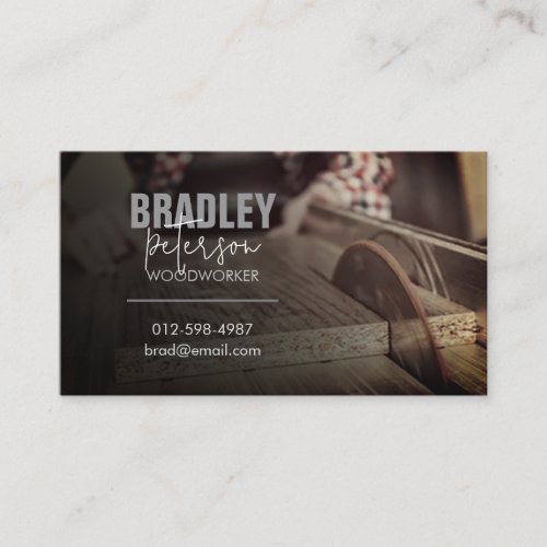 Carpenter Carpentry Woodworking Business Card