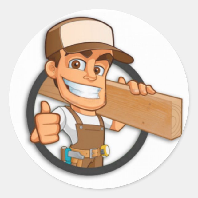 Carpenter Classic Round Sticker (Front)