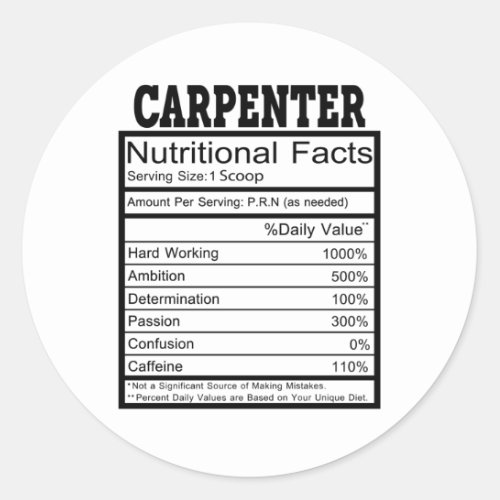 Carpenter Classic Round Sticker