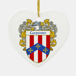 Carpenter Coat of Arms/Family Crest Ceramic Ornament