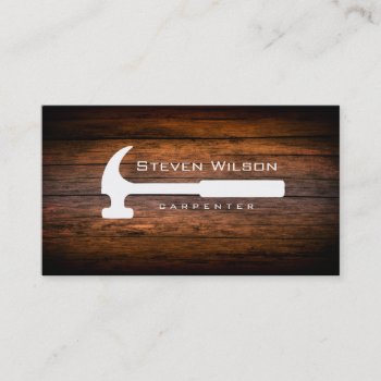 Carpenter Construction Professional Tool Wood Business Card by tsrao100 at Zazzle