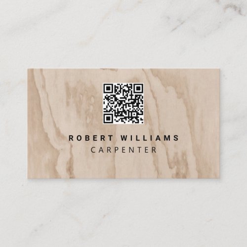 Carpenter Construction QR Code Business Card