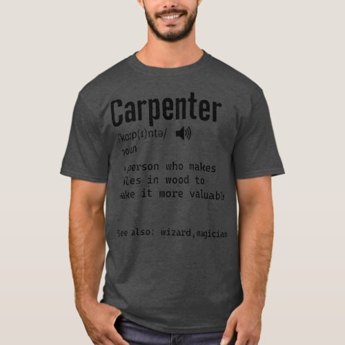 Carpenter Definition for Woodworker Carpenter   1  T_Shirt