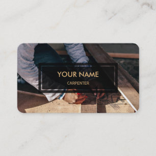 Carpenter (Elegant Photo Overlay) Business Card