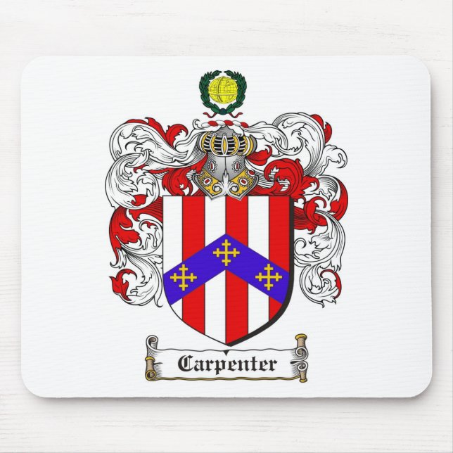 CARPENTER FAMILY CREST -  CARPENTER COAT OF ARMS MOUSE PAD (Front)
