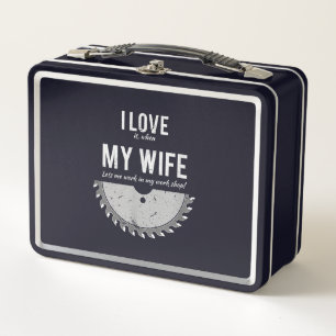 Carpenter Funny Wood Working Gift Christmas Metal Lunch Box