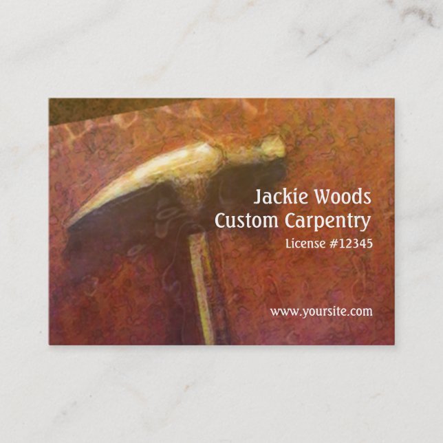 Carpenter Golden Hammer Business Card (Front)