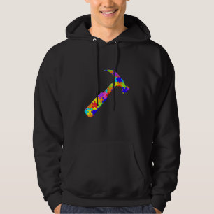 Carpenter Hammer Jigsaw Autism Puzzle Hoodie