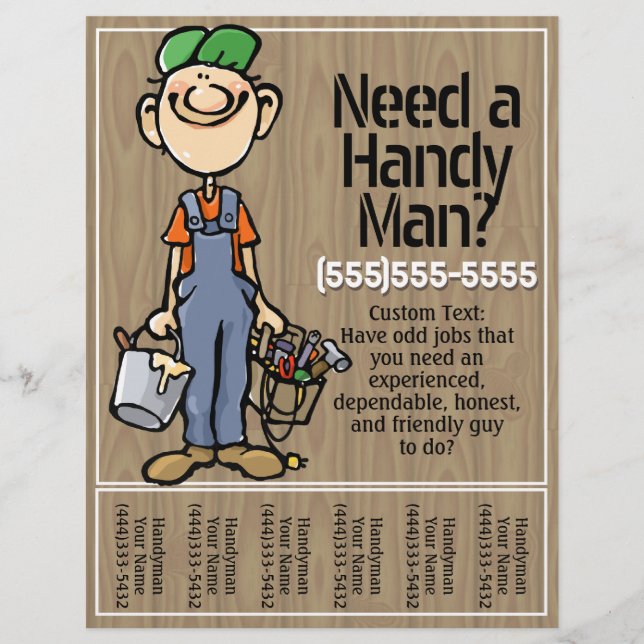 Carpenter Handyman Plumber Painter Earn Money Flyer (Front)
