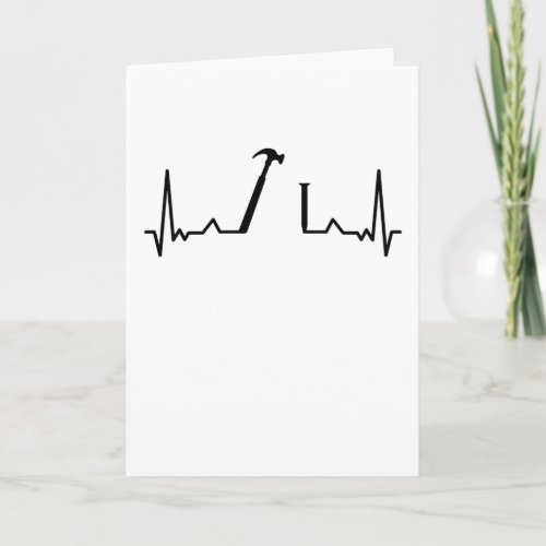 Carpenter Heartbeat Carpentry woodworking Gifts Card