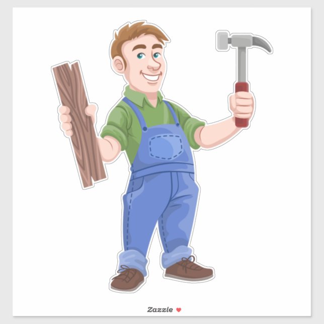 carpenter-hummer-wood-construction sticker (Sheet)