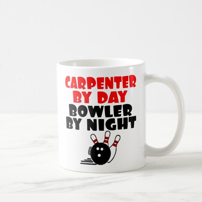 Carpenter Loves Bowling Coffee Mug (Right)