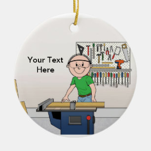 Carpenter - Male Ceramic Ornament