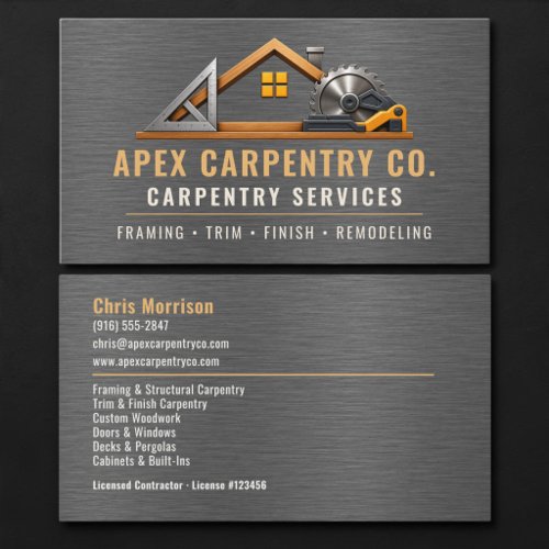 Carpenter Metallic Professional Services Business Card