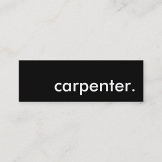 carpenter. mini business card