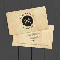 Carpenter Plywood  Construction Business Card at Zazzle
