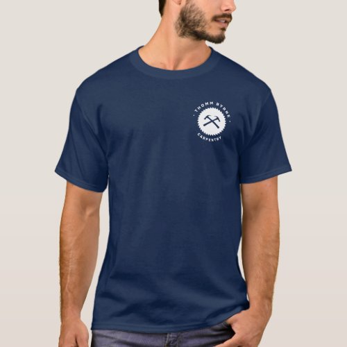Carpenter Plywood  Construction Navy Blue T_Shirt