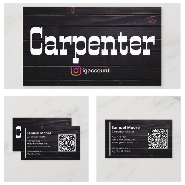 Carpenter QR Code Business Card (Carpenter QR Code Business Card
)
