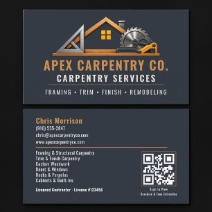 Carpenter QR Code Professional Services Business Card