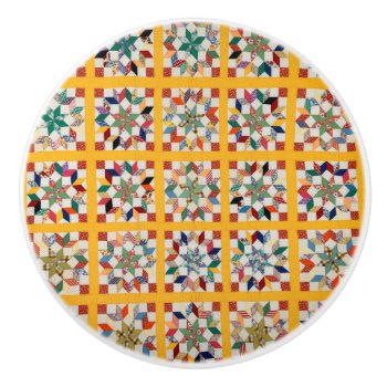 Carpenter’s Wheel Quilt Ceramic Knob by alicing at Zazzle