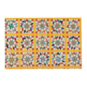 Carpenter’s wheel quilt placemat