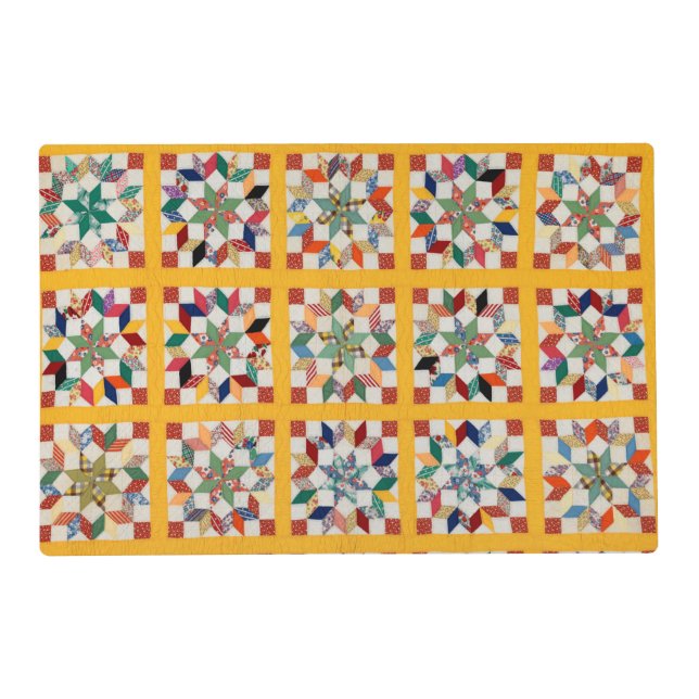 Carpenter’s wheel quilt placemat (Front)