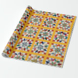Carpenter’s wheel quilt wrapping paper