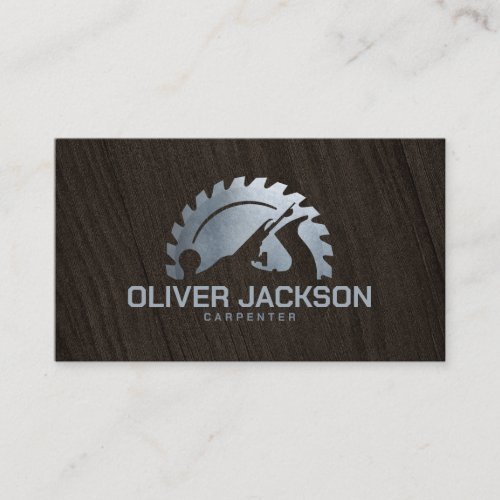 Carpenter services circular saw and planer business card