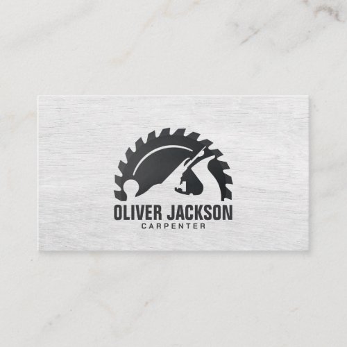 Carpenter services circular saw and planer business card