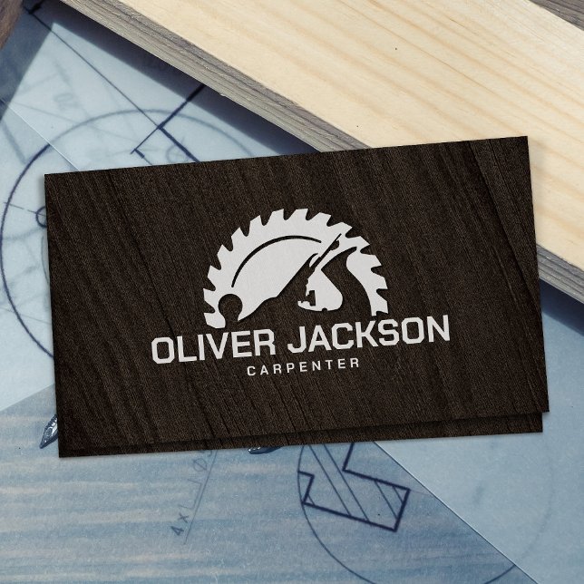 Carpenter services circular saw and planer business card (Creator Uploaded)