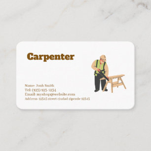 carpenter services editable business card