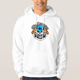 Carpenter Skull and Blue Hard Hat Hoodie