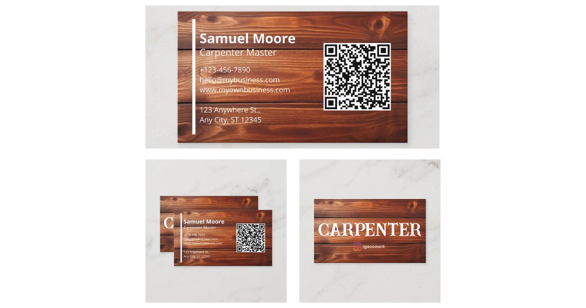 Carpenter Code Book Carpenter Templates QR Code Generator Business Card | Zazzle