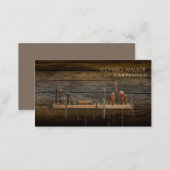 Carpenter Tools Woodworking Professional Wood Business Card (Front/Back)