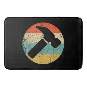 Carpenter Vintage Retro Hammer Bath Mat
