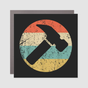 Carpenter Vintage Retro Hammer Car Magnet