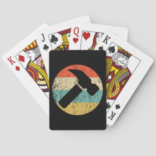 Carpenter Vintage Retro Hammer Poker Cards