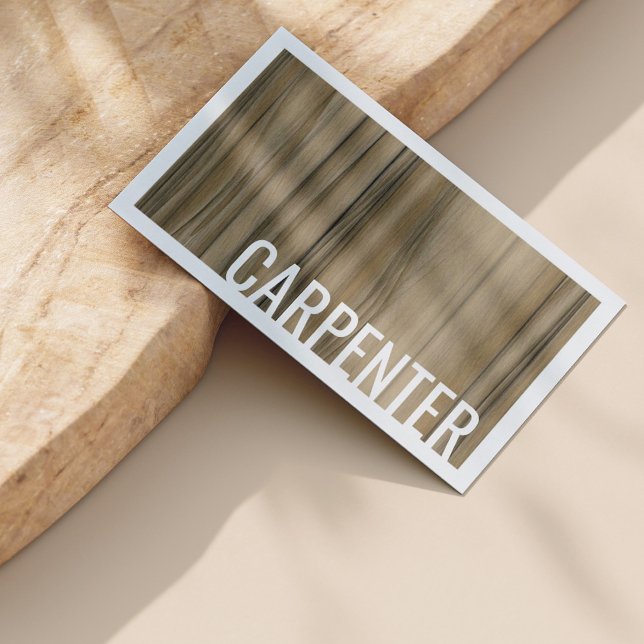 Carpenter walnut wood finish furniture makers business card (Perfect for business)
