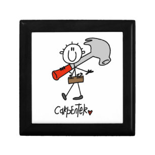 Carpenter With Hammer Keepsake Box