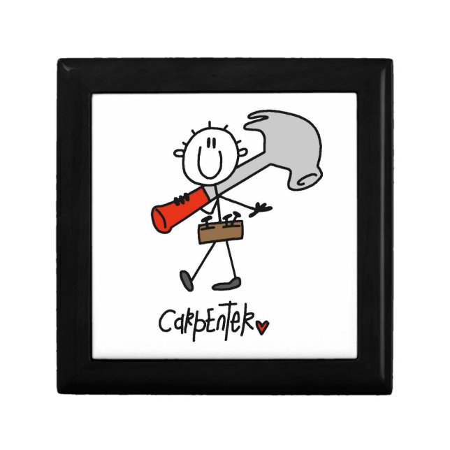 Carpenter With Hammer Keepsake Box (Front)