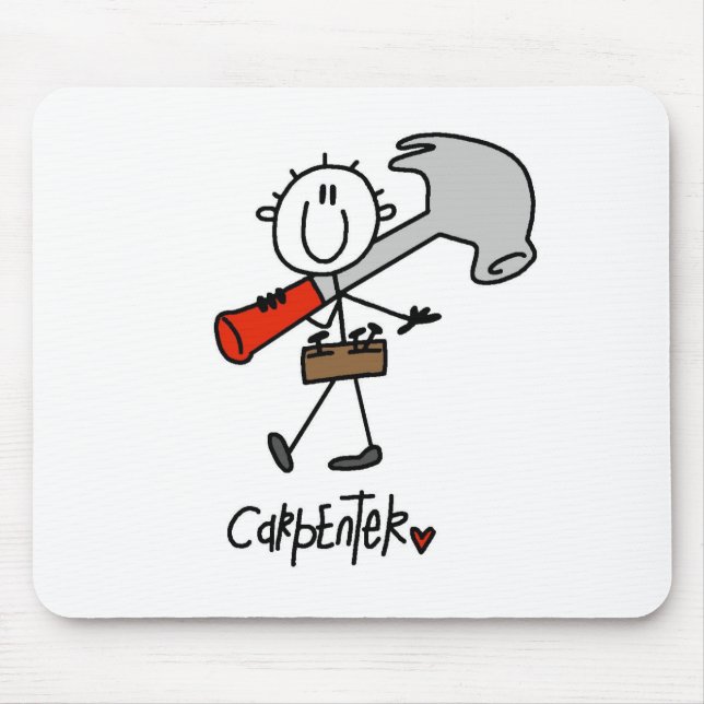Carpenter With Hammer Mouse Pad (Front)