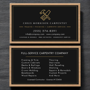 Carpenter Wood Business Card