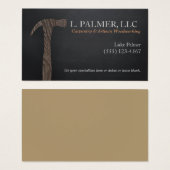 Carpenter Wood Hammer Logo Carpentry (Front & Back)