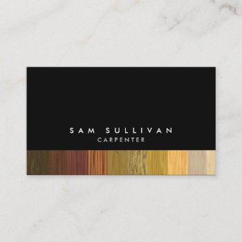 Carpenter Wood Texture Services Trade Skill Business Card by businesscardsstore at Zazzle