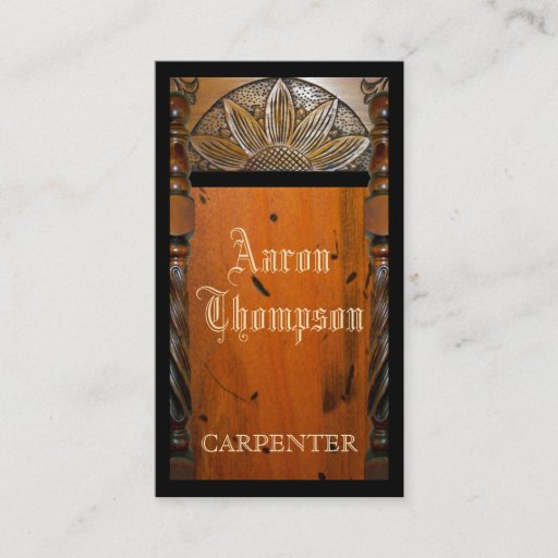Customizable Carpenter Woodwork Business Card
